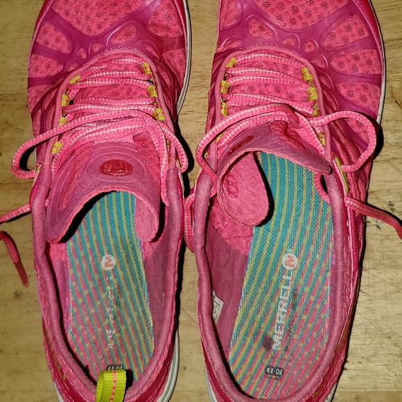Pre-owned pair of Women's Merrell Crush Glove neon pink size 9.5 US - Picture 11 of 11
